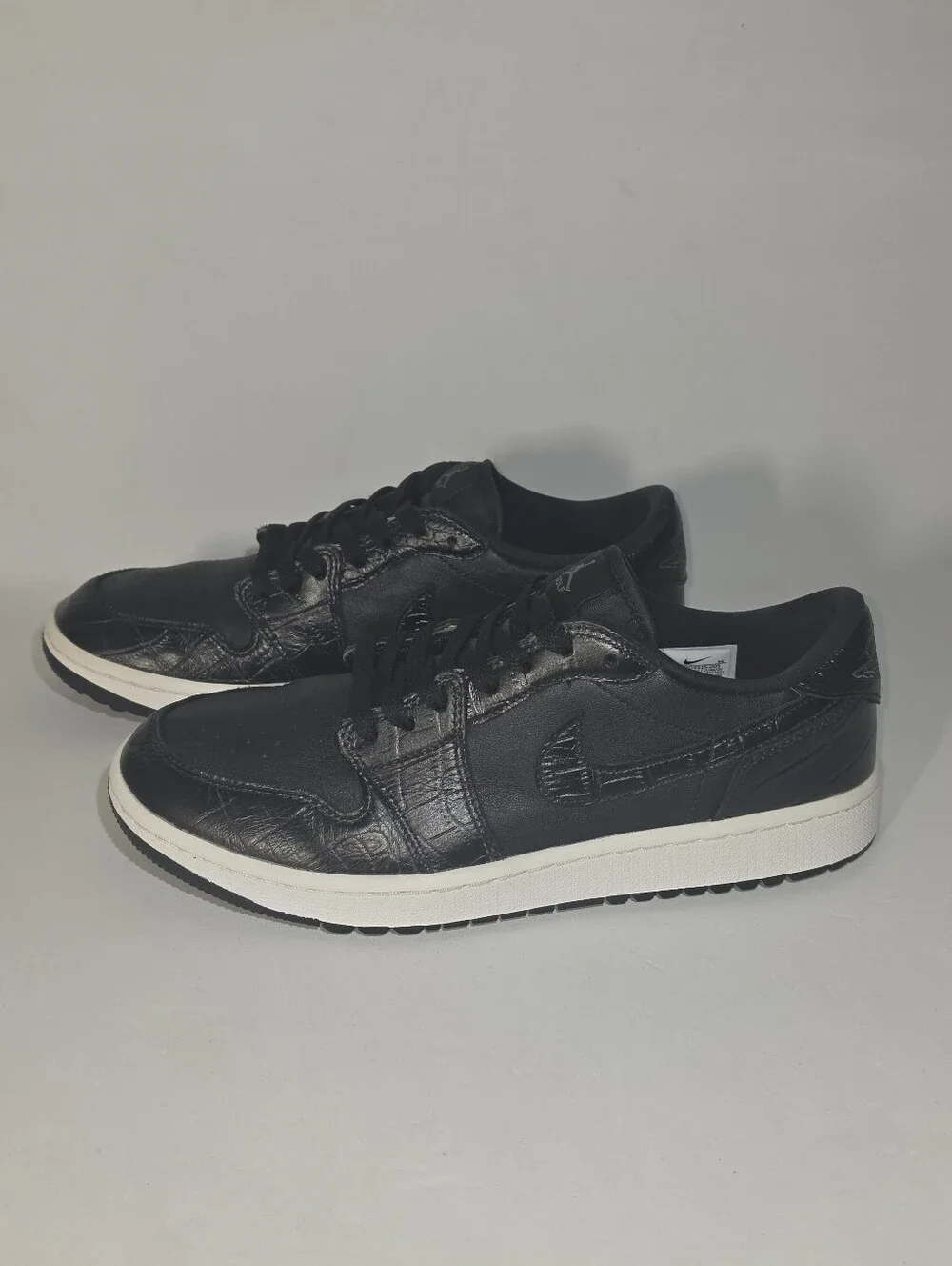 Nike Air Jordan 1 Low Golf - Black with White Sole